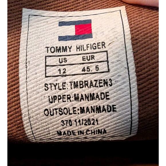 Men's Tommy Hilfiger Tan Brown Leather Loafers Boat Shoes Size US 12 EUC - Picture 10 of 10